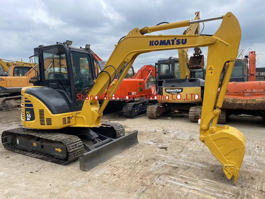 Komatsu PC55MR мини экскаватор с 90% градусом и оригинальным гидравлическим цилиндром