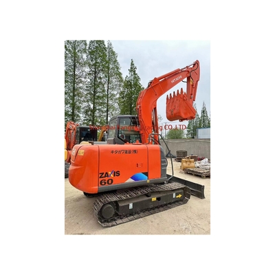 Подержанный Hitachi ZX60 мини экскаватор с сильной мощностью и гидравлической стабильностью
