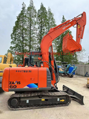 Подержанный Hitachi ZX60 мини экскаватор с сильной мощностью и гидравлической стабильностью