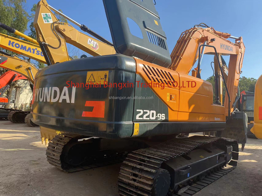22000 кг масса машины использованный Hyundai R220-9S экскаватор подержанный двигатель Cummins