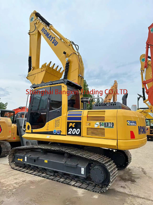 Использованный экскаватор Komatsu PC200 Сильная мощность и высокая гидравлическая стабильность